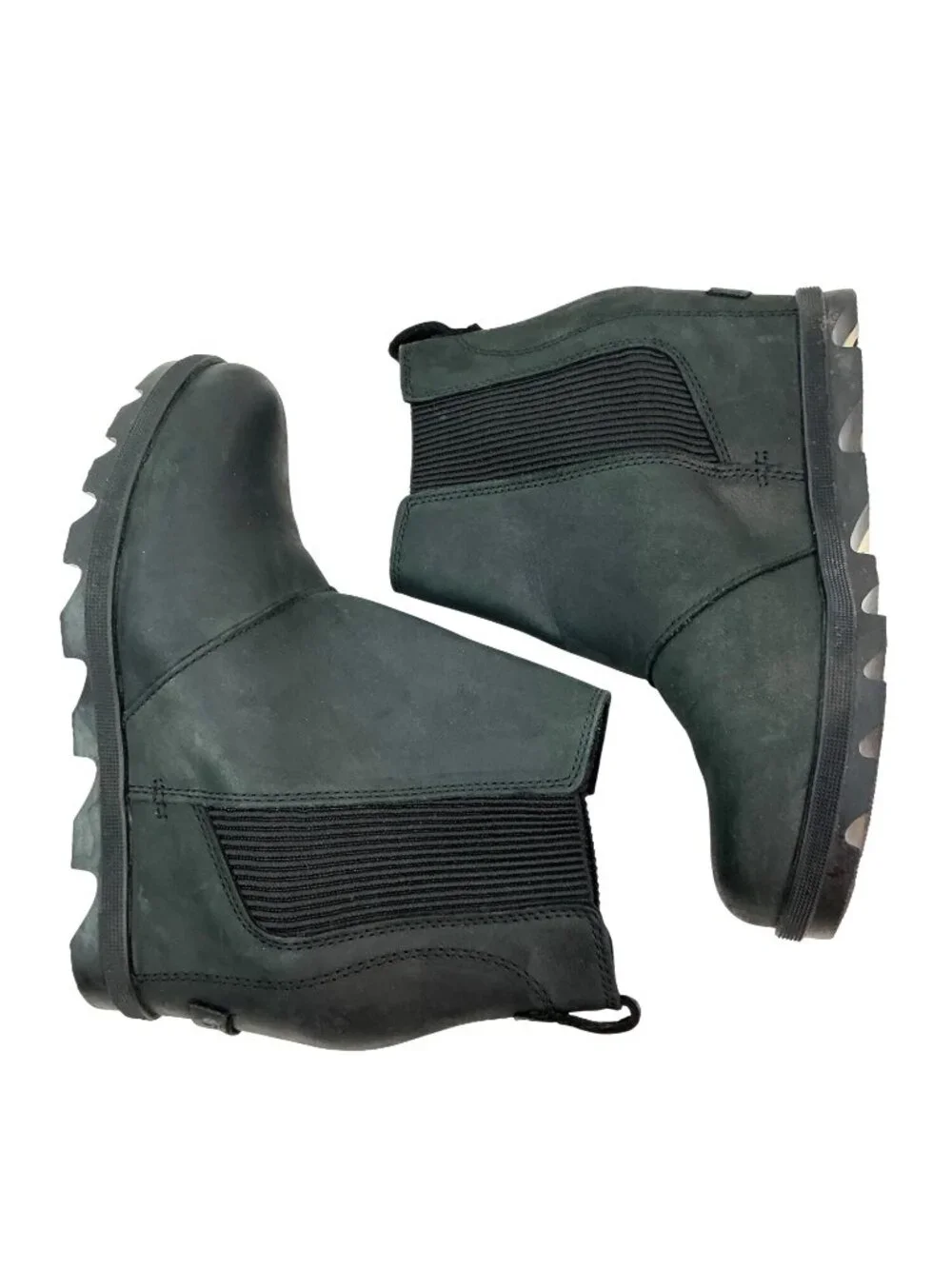 Sorel Joan Of Arctic Wedge II Chelsea Leather Boots Womens 8 Black NL3022